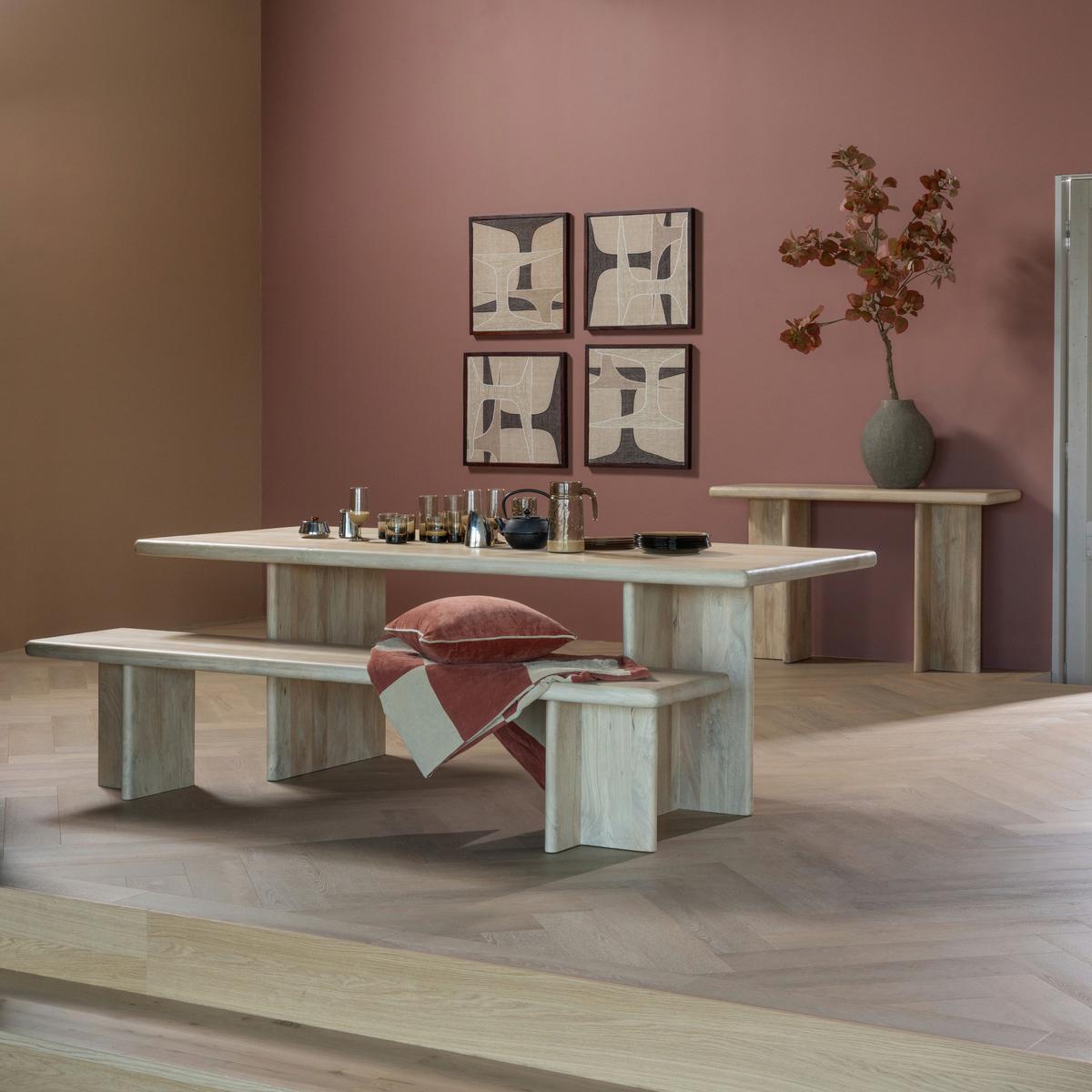 SITZBANK Ato Naturfarben B: 220cm - Naturfarben, MODERN, Holz (220/47/45cm) - Livetastic
