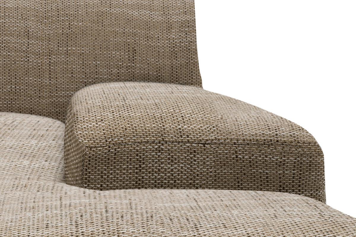 Ecksofa Mit Schlaffunktion Norma Braun/beige Webstoff - Wengefarben/Beige, Design, Textil (268/153cm) - MID.YOU