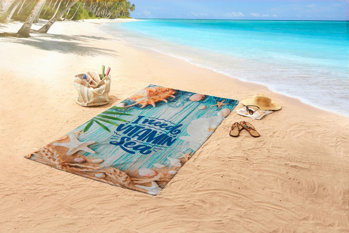 Strandtuch Vitamin Sea Multicolor 100x180 cm - Multicolor, Trend, Textil (100/180cm)