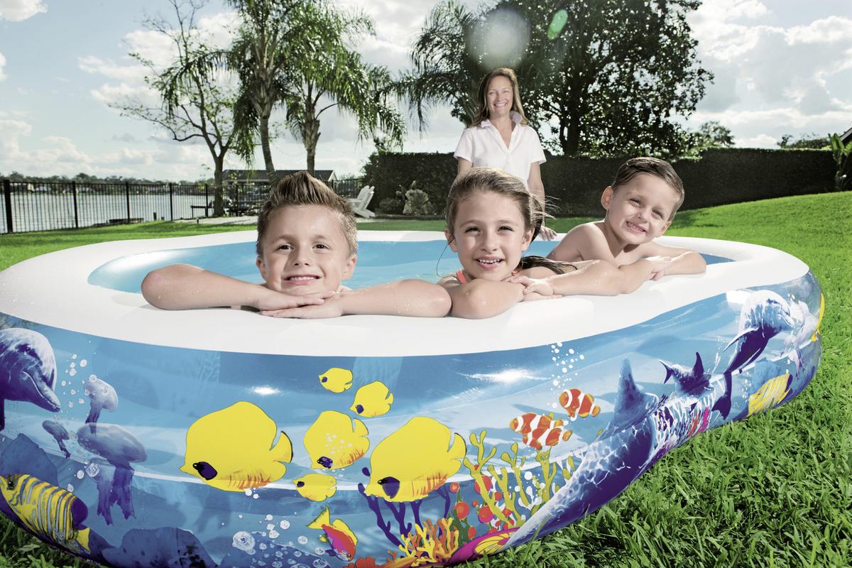 Spielpool Sea Ground L/B/H: ca. 262/157/46 cm - Multicolor, Kunststoff (262/157/46cm) - Bestway