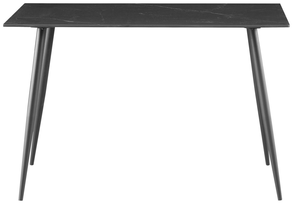 Esstisch Levi Keramik Schwarz, B: 120 Cm - Schwarz, KONVENTIONELL, Keramik/Metall (120/76/80cm) - P & B