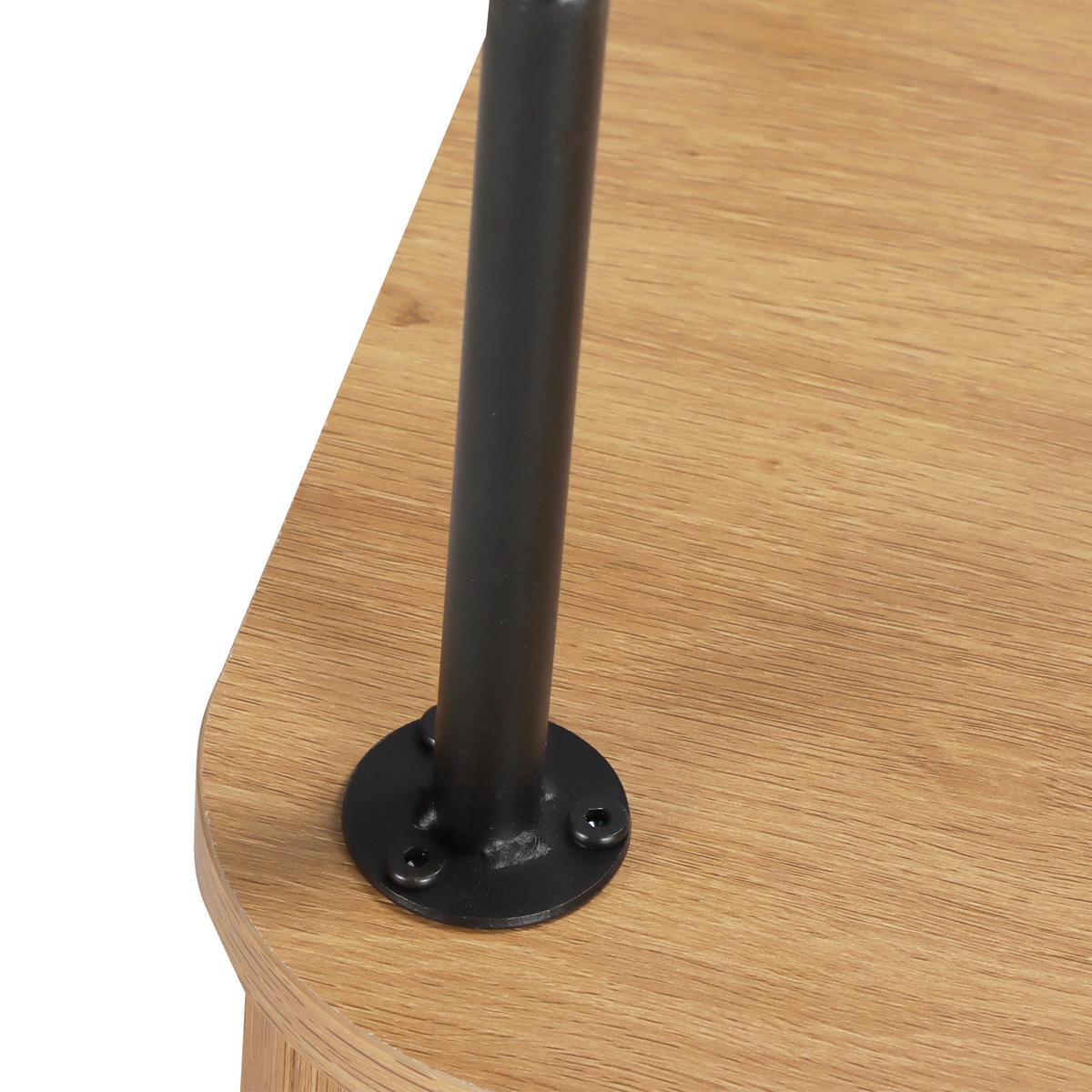 Lowboard Naturfarben B: 150cm - Schwarz/Naturfarben, Design, Holzwerkstoff (150/55/40cm) - Livetastic