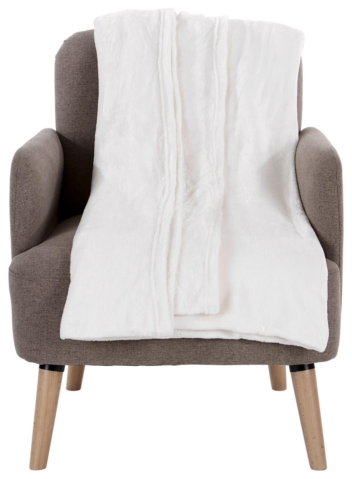 Kuscheldecke Marlies Weiß 150x200 cm - Weiß, Design, Textil (150/200cm) - Luca Bessoni