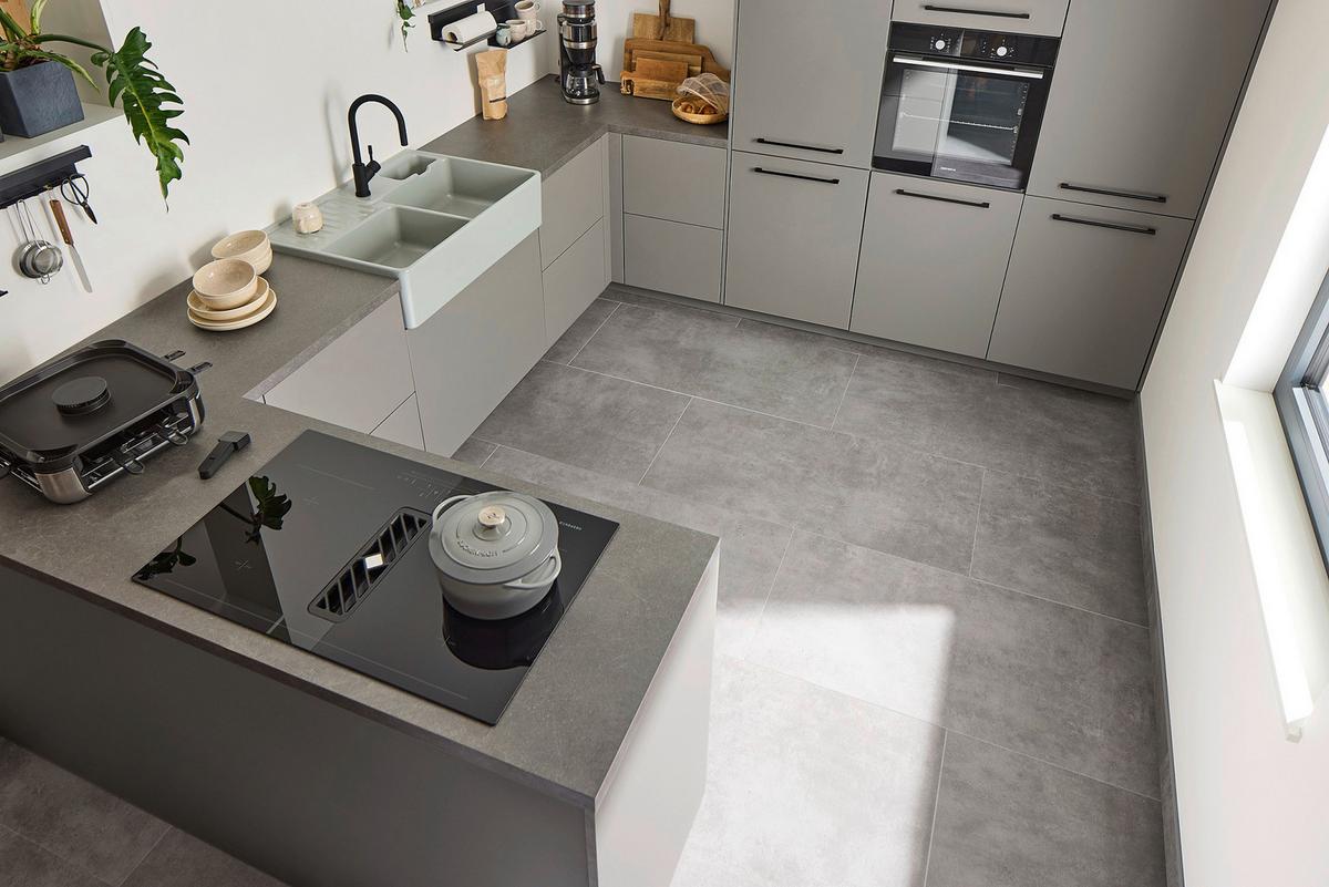 Kochfeld-Dunstabzug-Kombi Respekta Calima Schwarz B:83cm - Schwarz, Basics, Glas (83/20/51,5cm) - Respekta