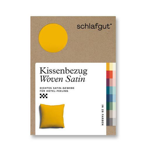 Kissenhülle Woven Satin - Currygelb, Basics, Textil (40/40cm) - Schlafgut