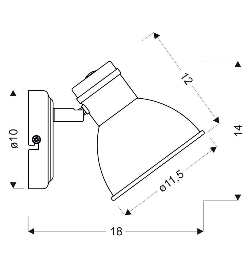 Wandleuchte 91-72115 - Basics, Metall (11.5/18/14cm)