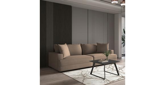 Megasofa Pelle-Megasofa - Wengefarben/Braun, Trend, Textil (261/124cm) - Luca Bessoni