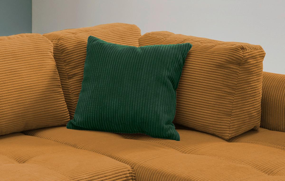 Ecksofa mit Schlaffunktion Flora Goldfarben Cord - Goldfarben/Schwarz, Design, Textil (250/190cm) - MID.YOU