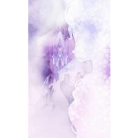 Vliestapete Frozen Winter Mist - Lila, Basics (120/200cm) - Komar