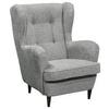 Ohrensessel Oskar Webstoff Grau - Schwarz/Grau, Basics, Holzwerkstoff/Textil (78/102/98cm) - MID.YOU