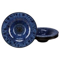 Gourmetteller Allegra Blau/Schwarz, Ø 30,5 cm - Blau/Schwarz, Basics, Keramik (30,5cm) - Creatable