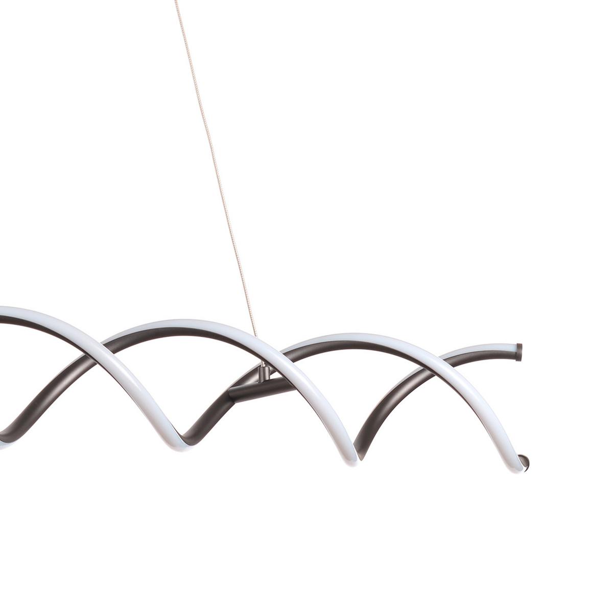 LED-Hängeleuchte Dna Klar Chromfarben L: 105 cm - Klar/Chromfarben, Design, Glas/Metall (105/15/150cm)
