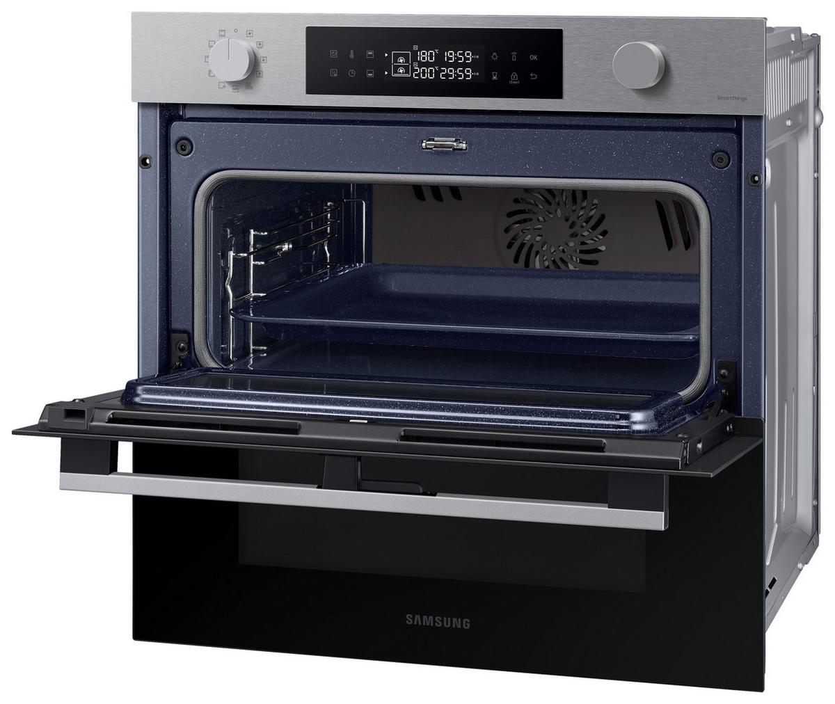 Backofen Silberfarben B: 59,5 cm - Silberfarben, Design, Glas/Keramik (59,5/59,6/57,1cm) - Samsung
