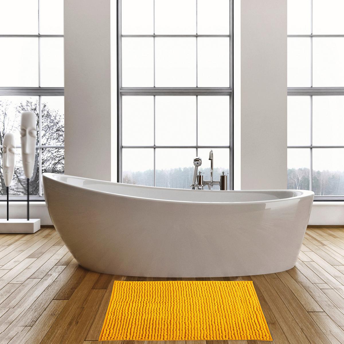 BADEMATTE CHENILLE GELB - Gelb, Basics, Textil (50/80cm) - MSV
