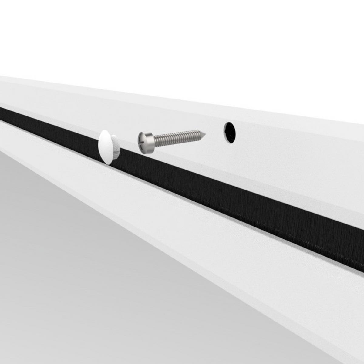 Fliegengitter Tür 100x200 Cm Weiß - Weiß, Basics, Metall (100/210cm)