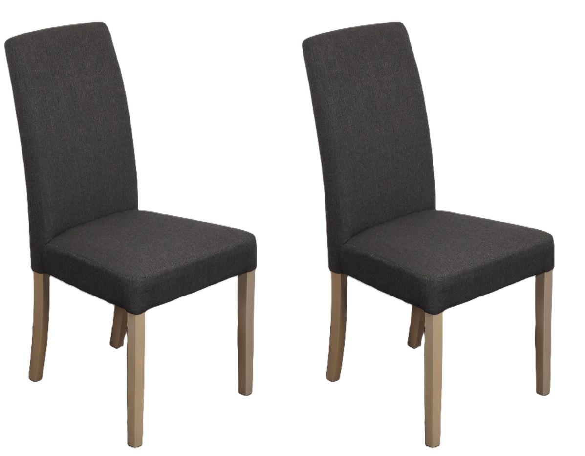 Stuhl-Set Duisburg Stuhl Artemis D.grau/Eiche D. B:42cm - Dunkelgrau/Sonoma Eiche, KONVENTIONELL, Holz/Textil (42/98/63cm) - MID.YOU
