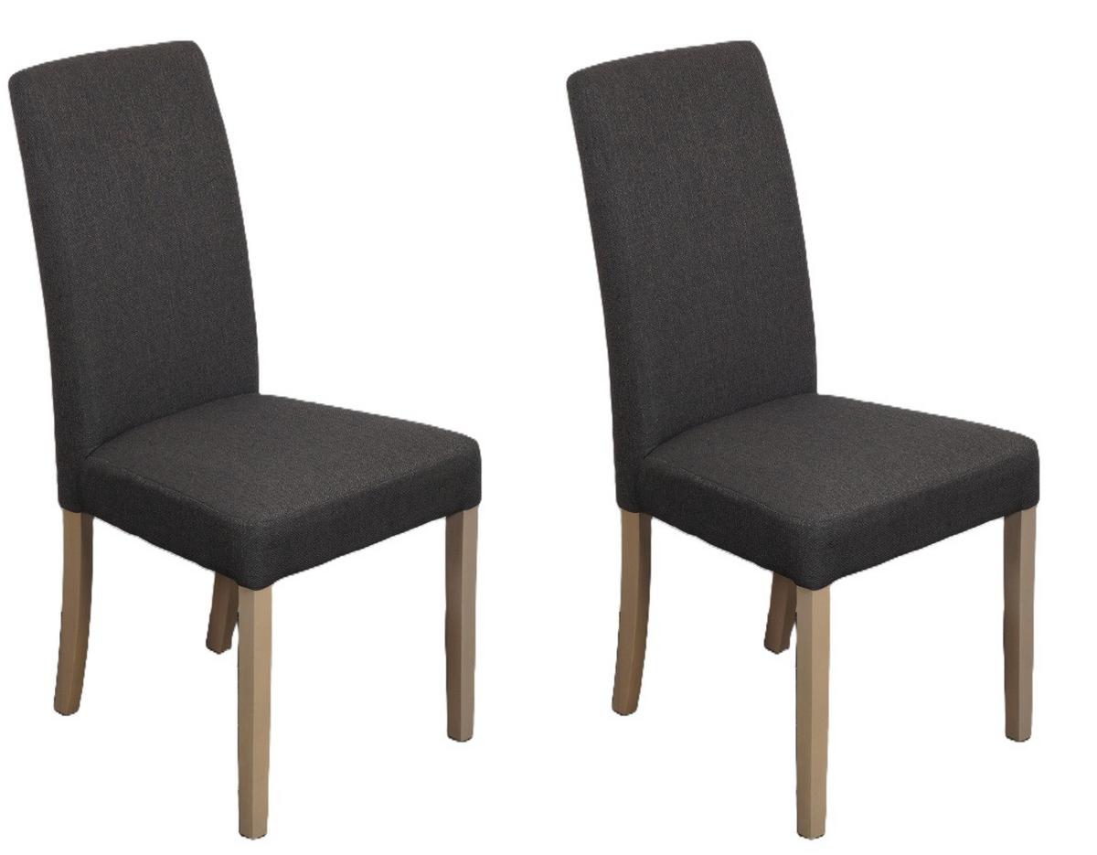 Stuhl-Set Duisburg Stuhl Artemis D.grau/Eiche D. B:42cm - Dunkelgrau/Sonoma Eiche, KONVENTIONELL, Holz/Textil (42/98/63cm) - MID.YOU