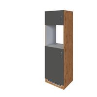 Backofen-/Kühlschrank- Umbauschrank B: 60cm Anthrazit - Anthrazit, MODERN, Holzwerkstoff (60/200/60cm) - Held