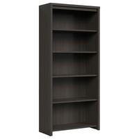 Bücherregal Kaspian B: 90cm Wengefarben - Wengefarben/Schwarz, Design, Holzwerkstoff (90/200,5/40,5cm)