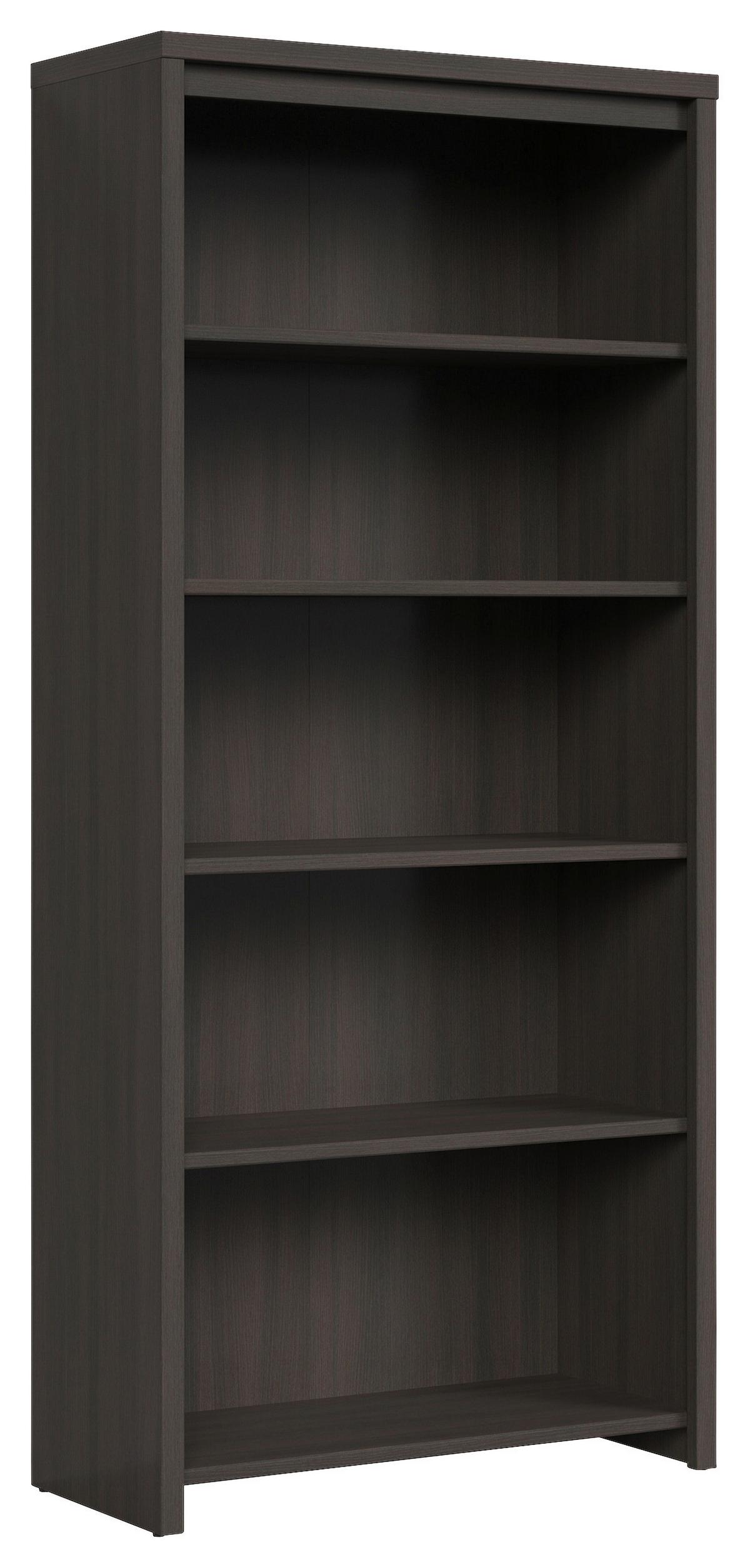 Bücherregal Kaspian B: 90cm Wengefarben - Wengefarben/Schwarz, Design, Holzwerkstoff (90/200,5/40,5cm)