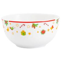 Müslischale Doro Weihnachtsdesign D: ca.14 cm - Rot/Weiß, Design, Keramik (14/6,9cm) - Luca Bessoni