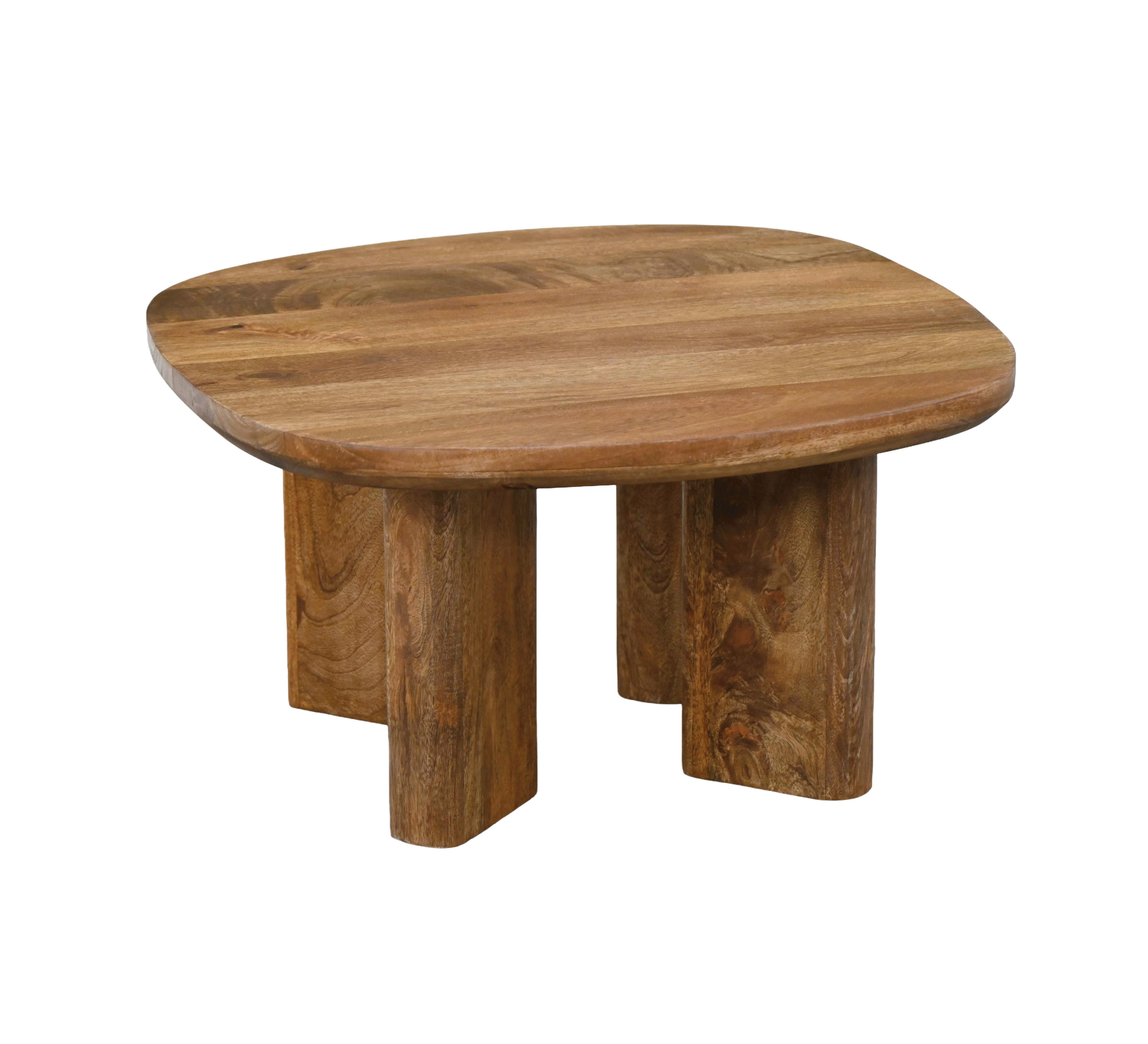 Konferenčný stolík masív - hnedá, Design, drevo (60/60/32cm) - MID.YOU