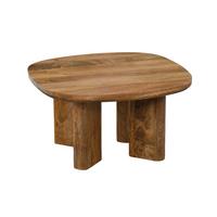 Konferenčný stolík masív - hnedá, Design, drevo (60/60/32cm) - MID.YOU