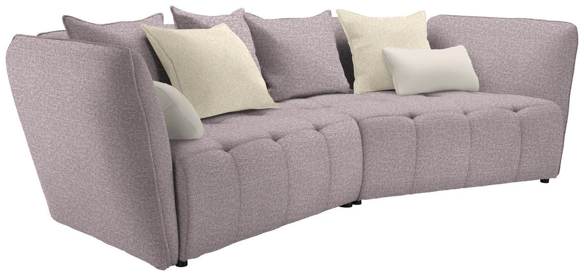 Boxspringová pohovka SOFI, šeříková, krémová - černá/krémová, Moderní, textil (294/93/152cm) - Premium Living