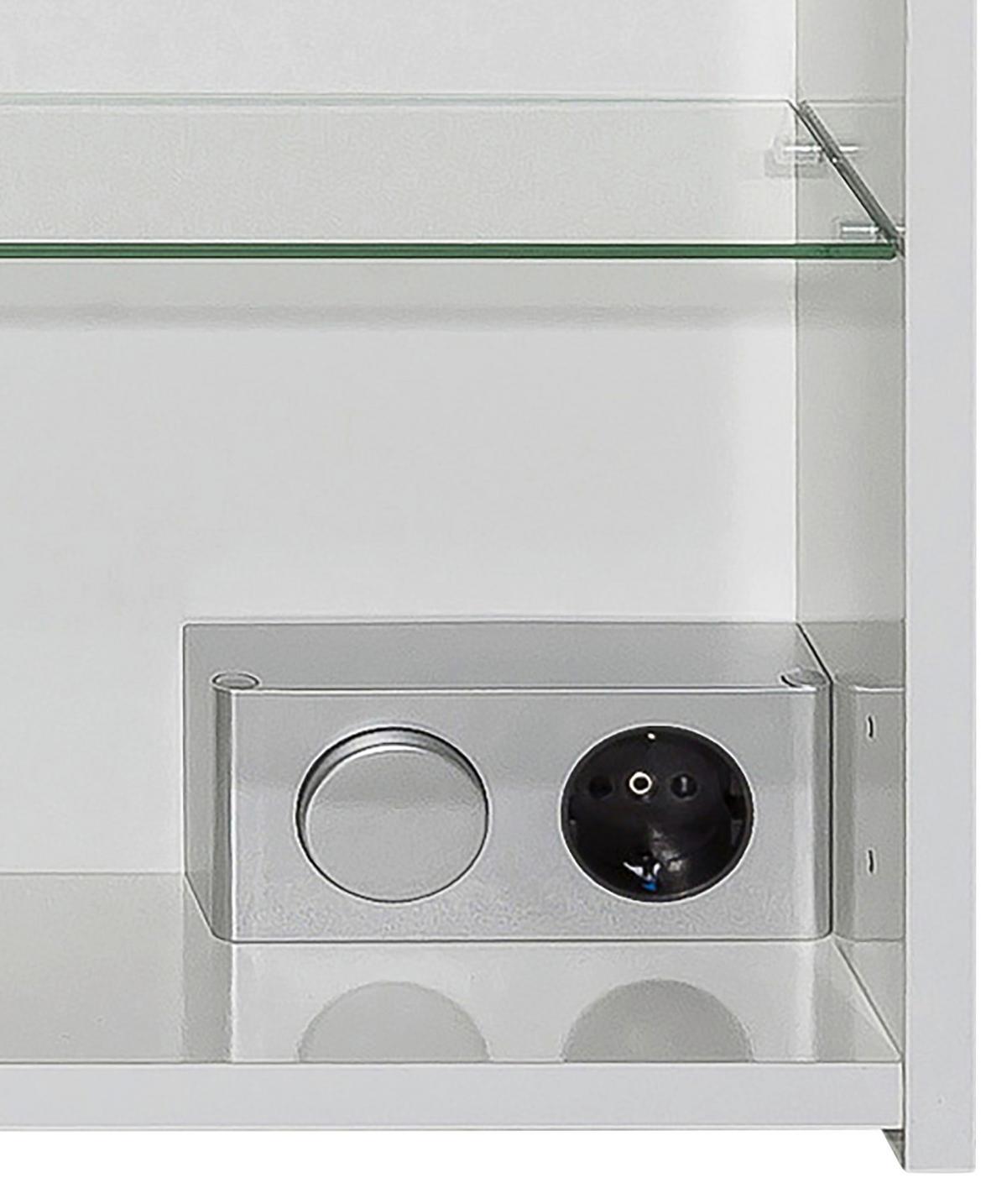 Spiegelschrank Profil 1000 3 Türen, Weiß - Weiß Hochglanz/Weiß, MODERN, Glas/Holzwerkstoff (100/72/23,7cm) - MID.YOU