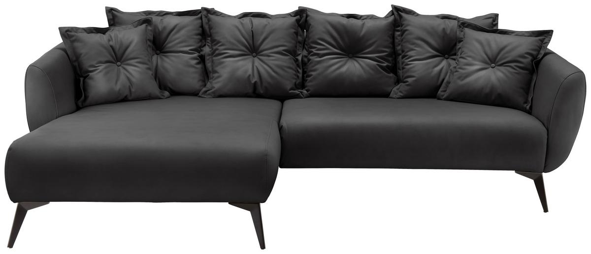 Ecksofa Baggio Schwarz S: 162x277 cm - Schwarz, MODERN, Textil (162/277cm) - Livetastic