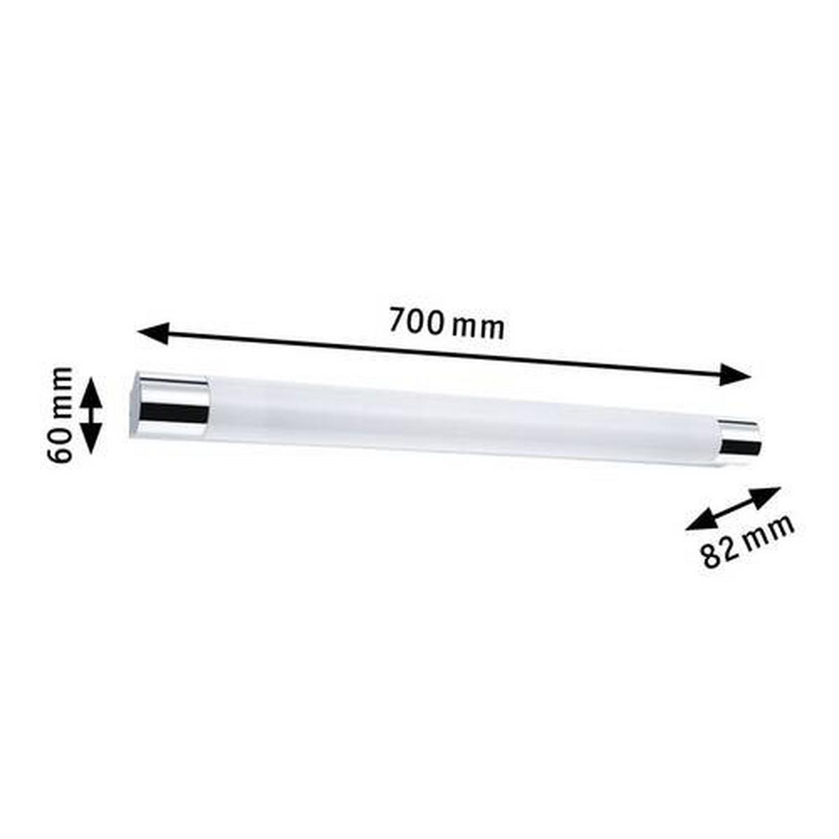 LED-Wandleuchte 1-Flammig Länglich Chromfarben/Weiß - Chromfarben/Weiß, Basics, Kunststoff/Metall (6,0cm) - Paulmann
