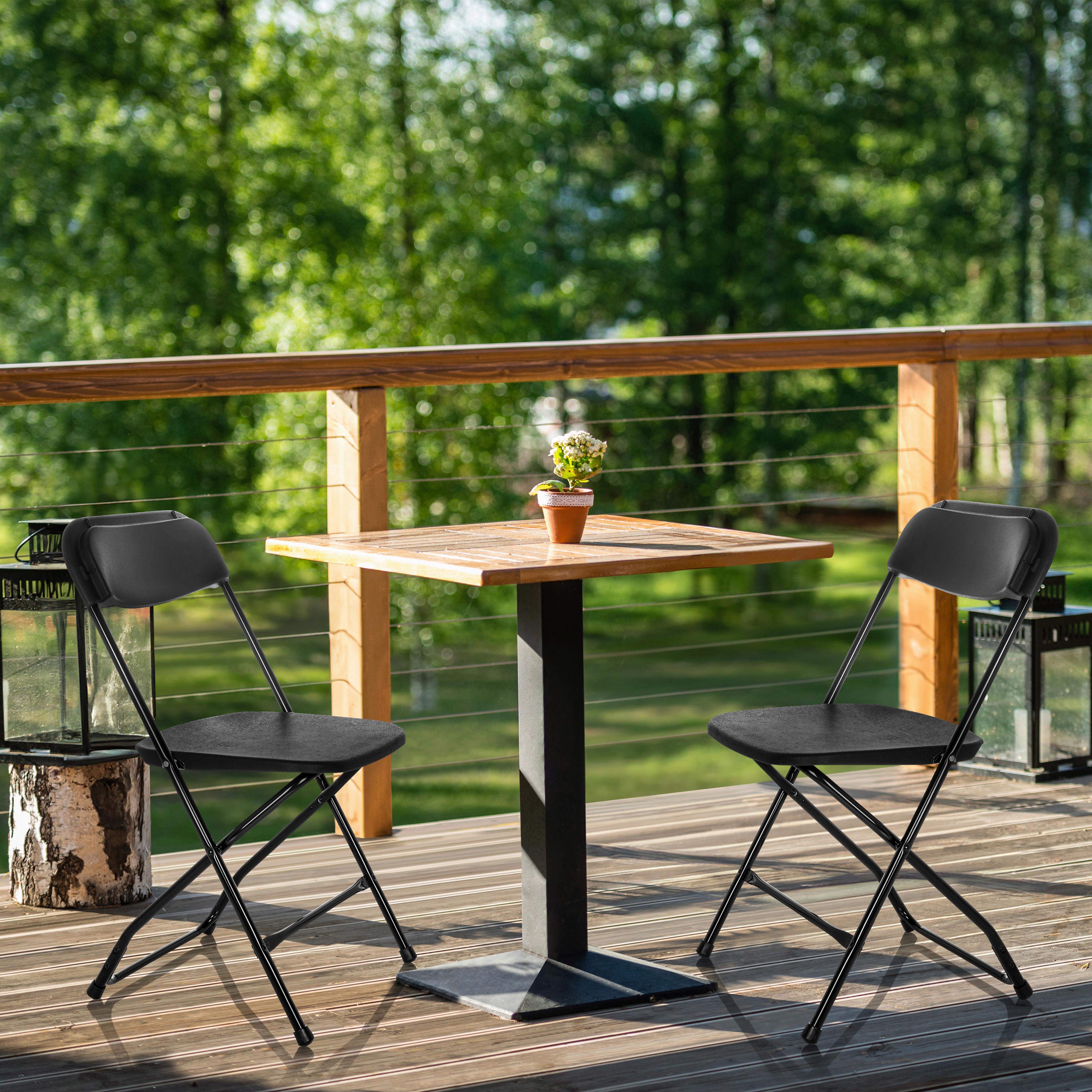 Klappstuhl Tudela XXL B - Schwarz, Basics, Kunststoff (46/80/50cm) - MID.YOU