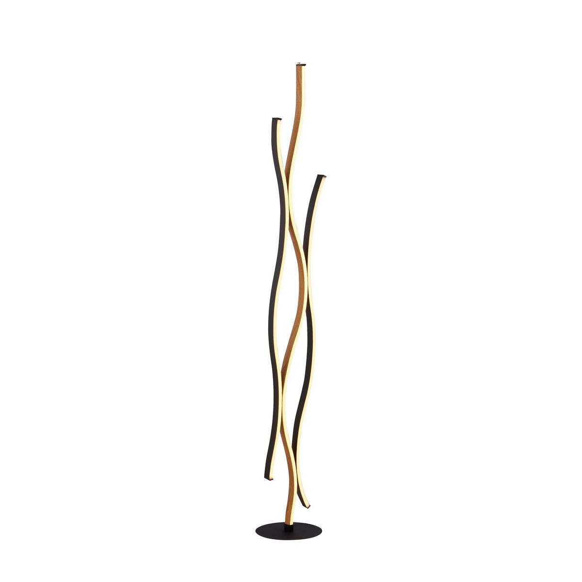 LED-Stehleuchte Eu32102-1bk - Schwarz, Design, Kunststoff/Metall (20/138.5cm)