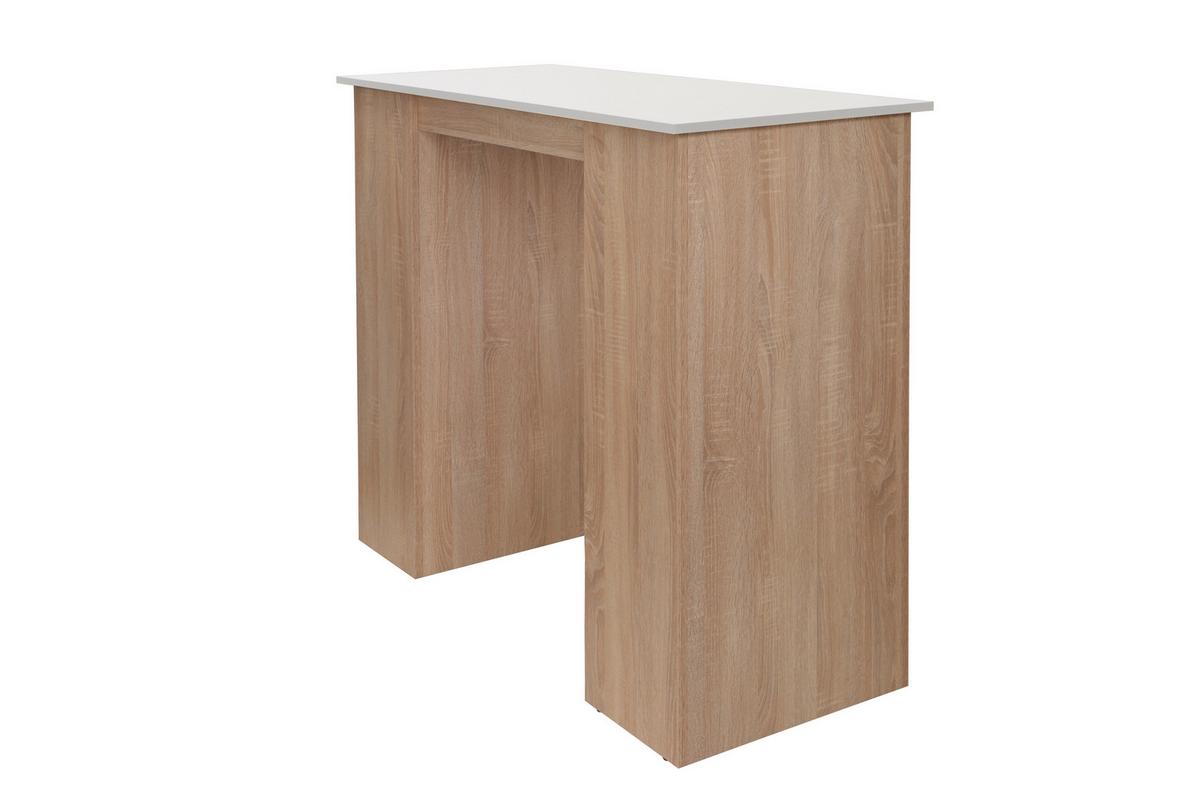 Bartisch Merle Weiß/Eiche Dekor B:103cm - Eichefarben/Weiß, Design, Holzwerkstoff (103/50/115cm) - Respekta