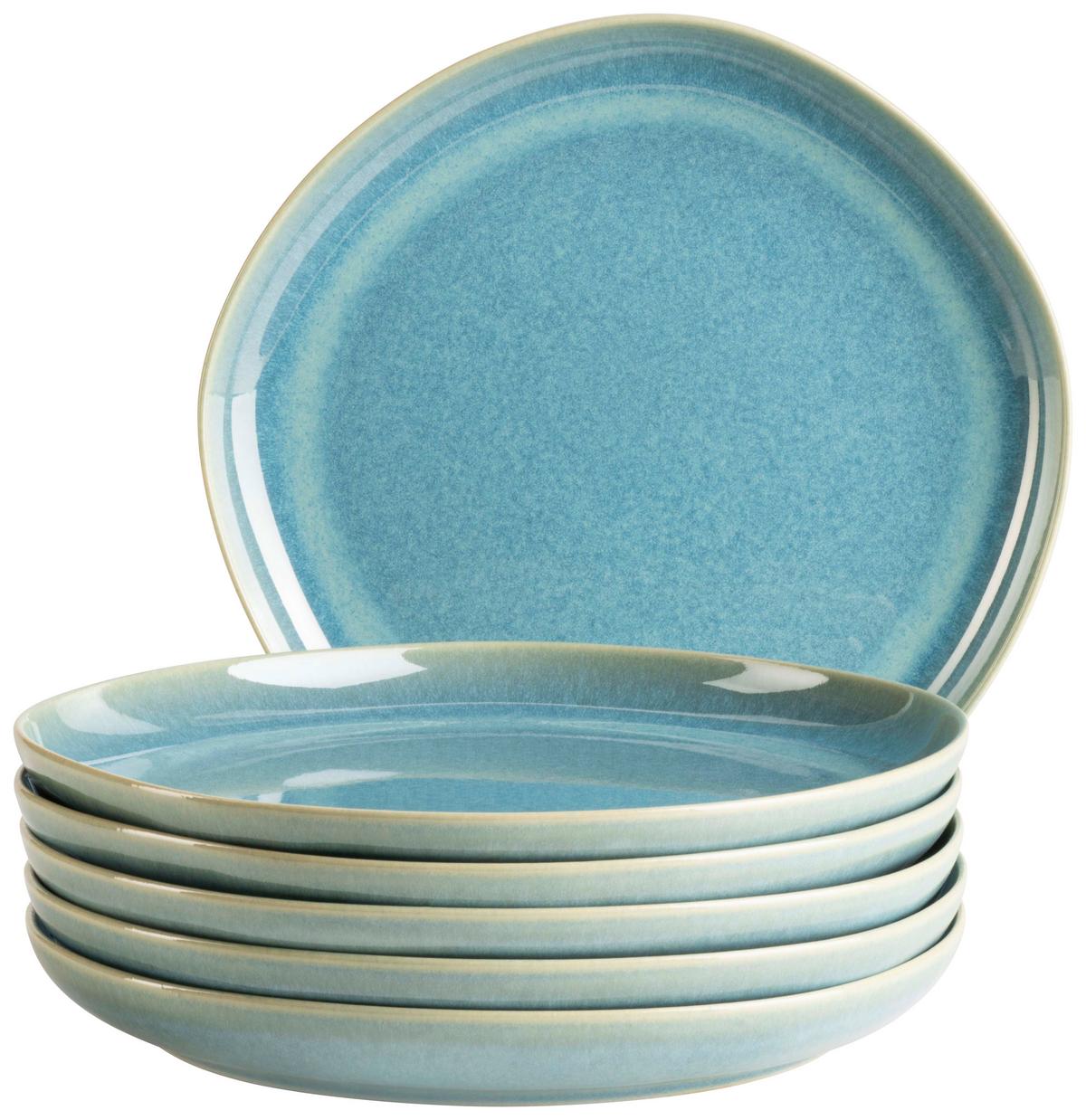 Desserttellerset Cordelia Grün, 6-teilig - Grün, Trend, Keramik (22cm) - Mäser