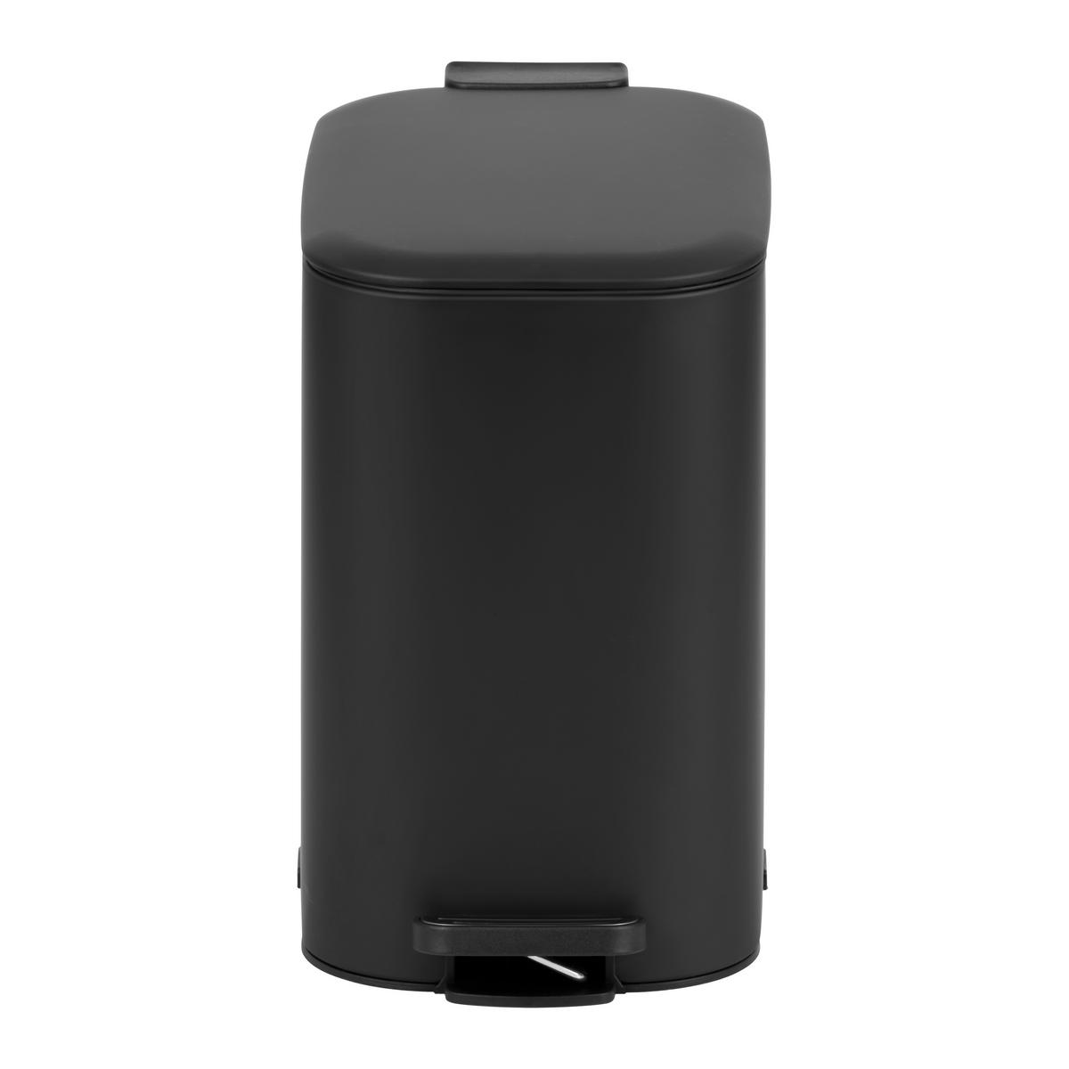 Koš s nášlapným pedálem černá 20L - černá, Moderní, kov/plast (23,4/41,3/37,6cm) - Mömax