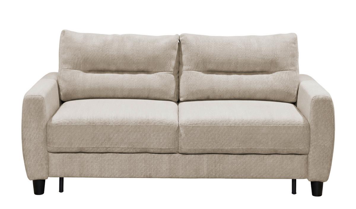 Schlafsofa Rio Creme, B: 192cm - Creme/Schwarz, MODERN, Textil (192/83/99cm) - MID.YOU