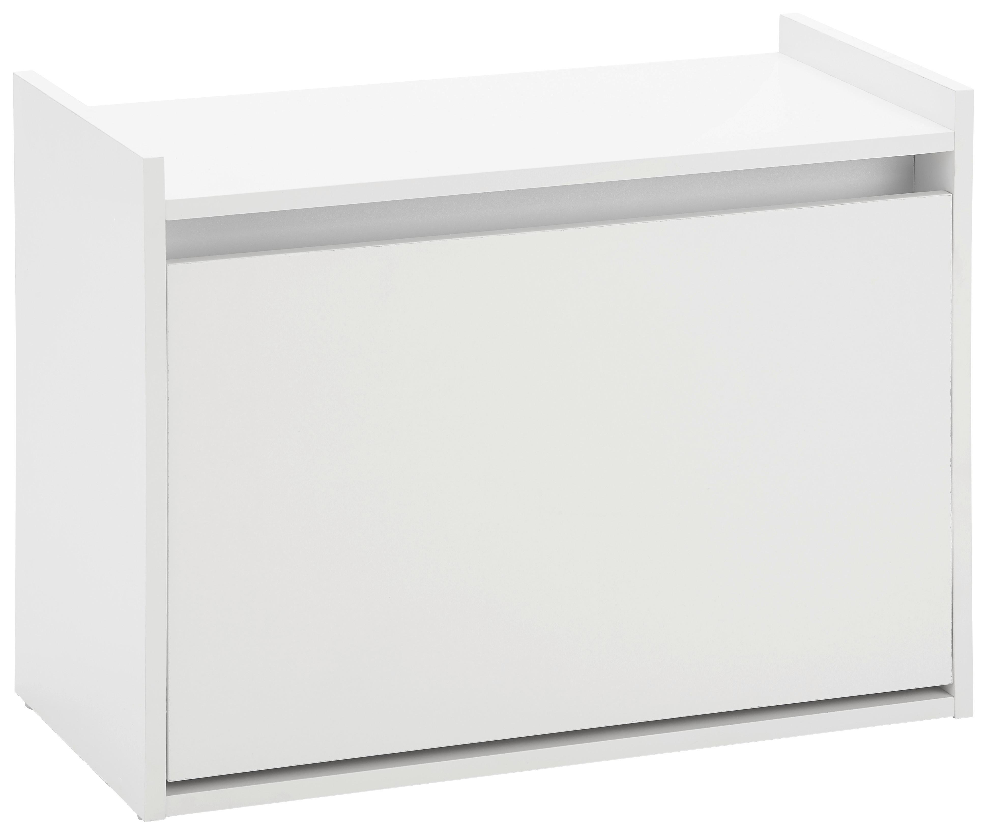 Skřiňka na boty Mali - bílá, Moderní, dřevo (63/48/30cm) - Modern Living