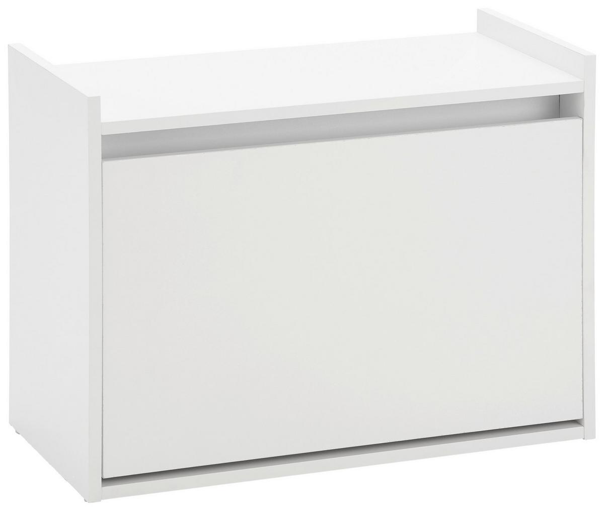 Skřiňka na boty Mali - bílá, Moderní, dřevo (63/48/30cm) - Modern Living