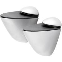 DRŽÁK NA STĚNU X-TRA 2 - barvy hliníku, Basics, kov/plast (7,6/5,5cm) - Homezone