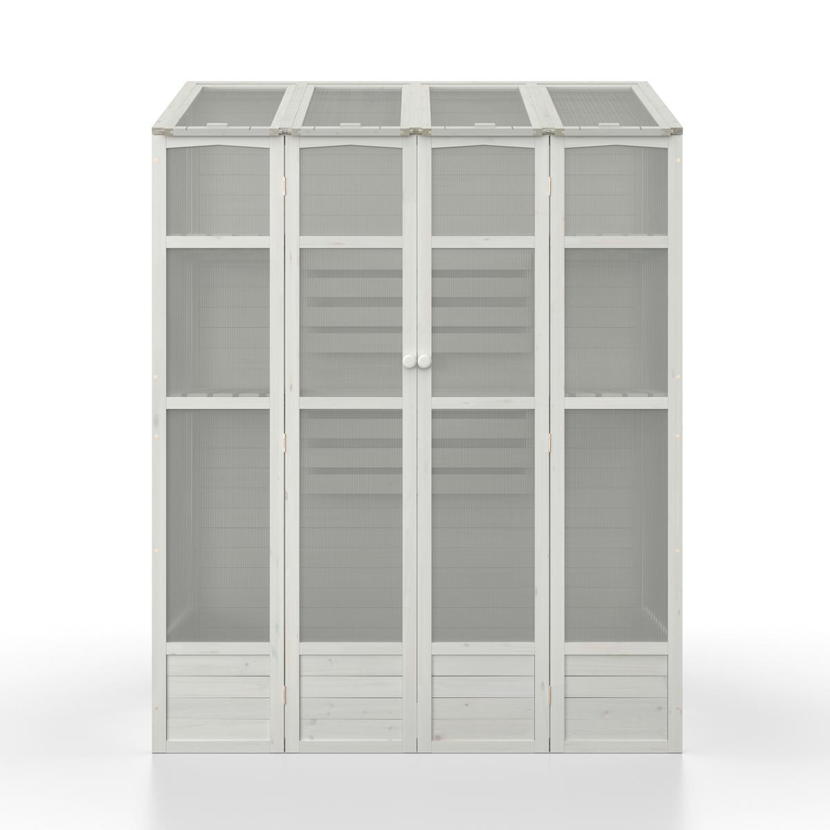 DOMČEK NA NÁRADIE ERIN - biela, Modern, drevo/plast (147/195/74cm) - Bessagi Garden
