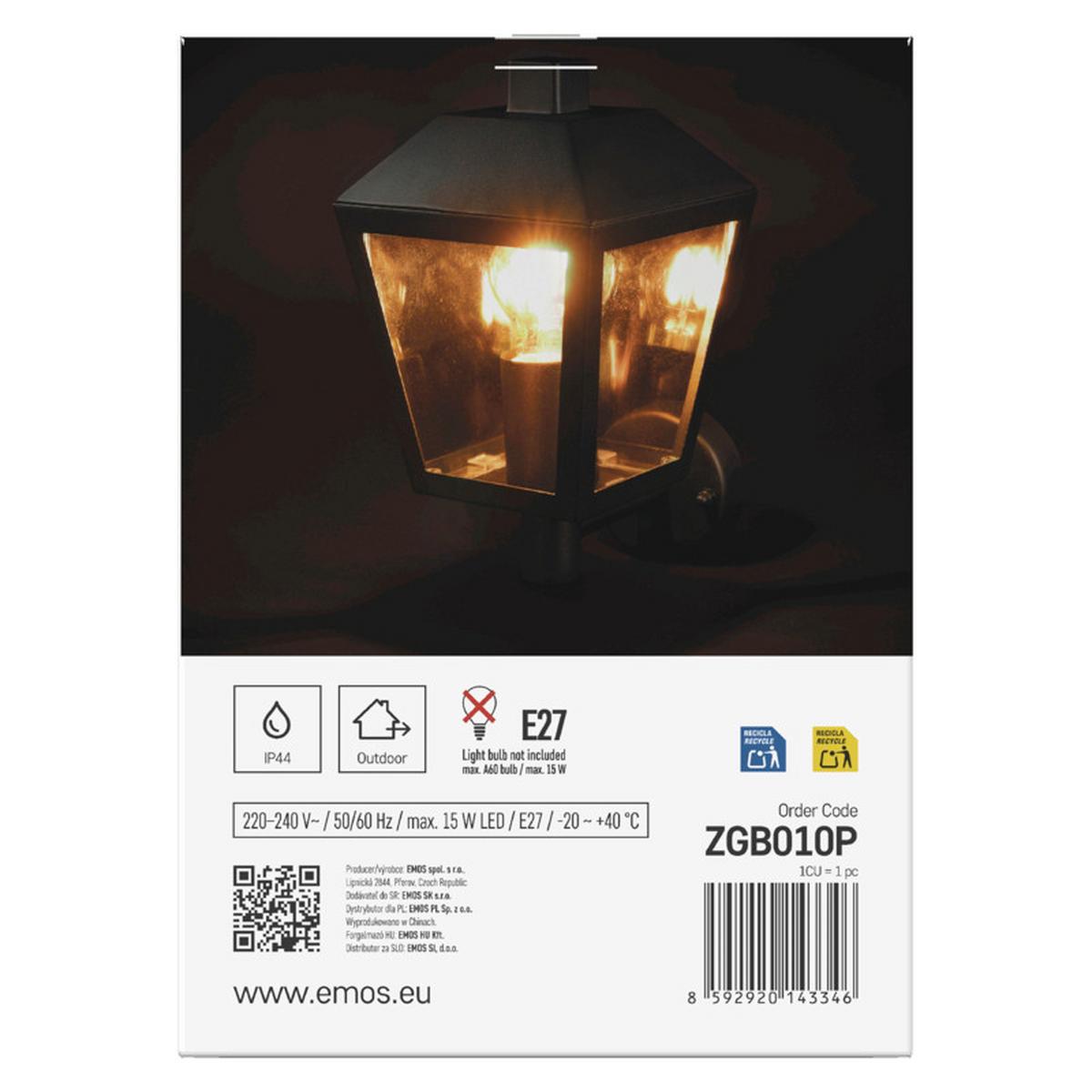 VONKAJŠIE LED SVIETIDLO ADENIA - čierna, Modern, kov/plast