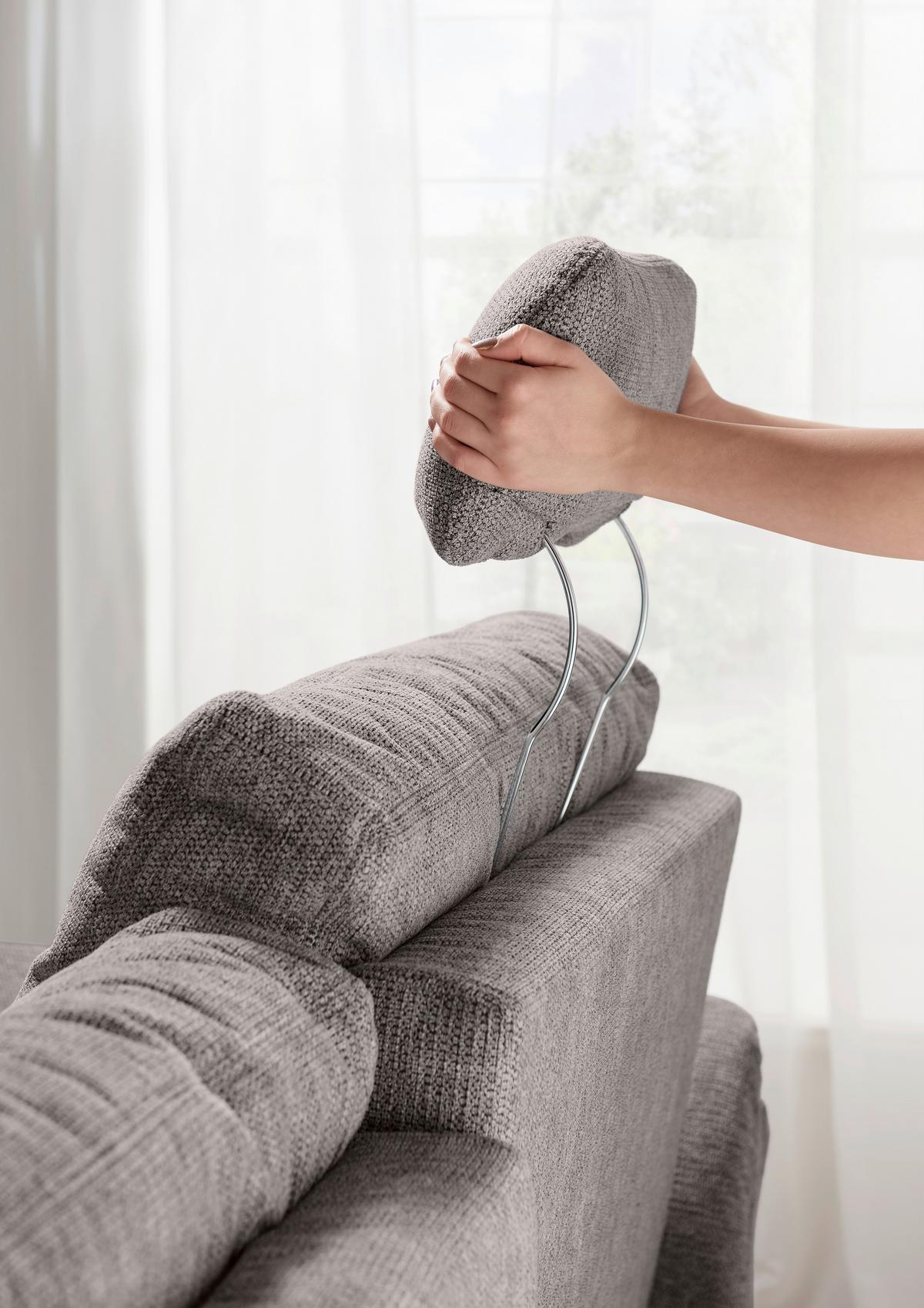 Ecksofa Brizzini Graubraun S: 206x264 Cm - Graubraun/Naturfarben, MODERN, Textil (206/264cm) - Livetastic