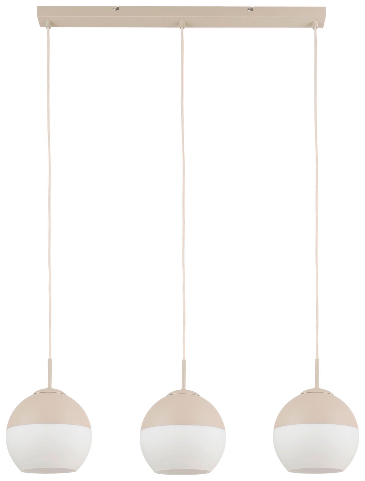 ZÁVESNÉ SVIETIDLO ULLA - piesková, Modern, kov/sklo (90/20/120cm) - Mömax