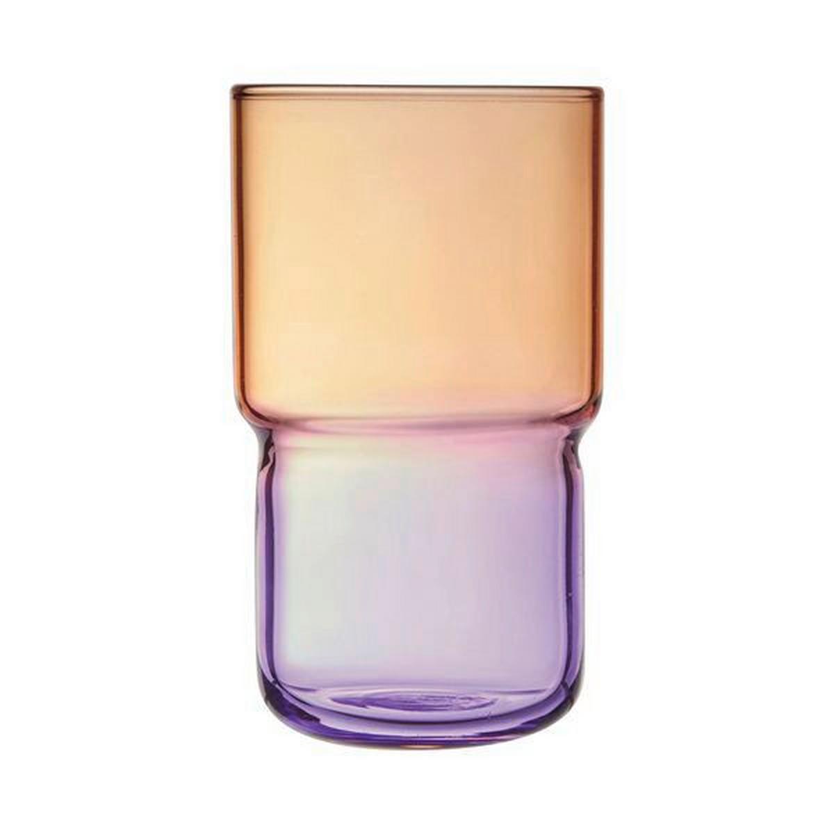 Trinkglas Grace - Koralle/Flieder, Design, Glas (320ml)