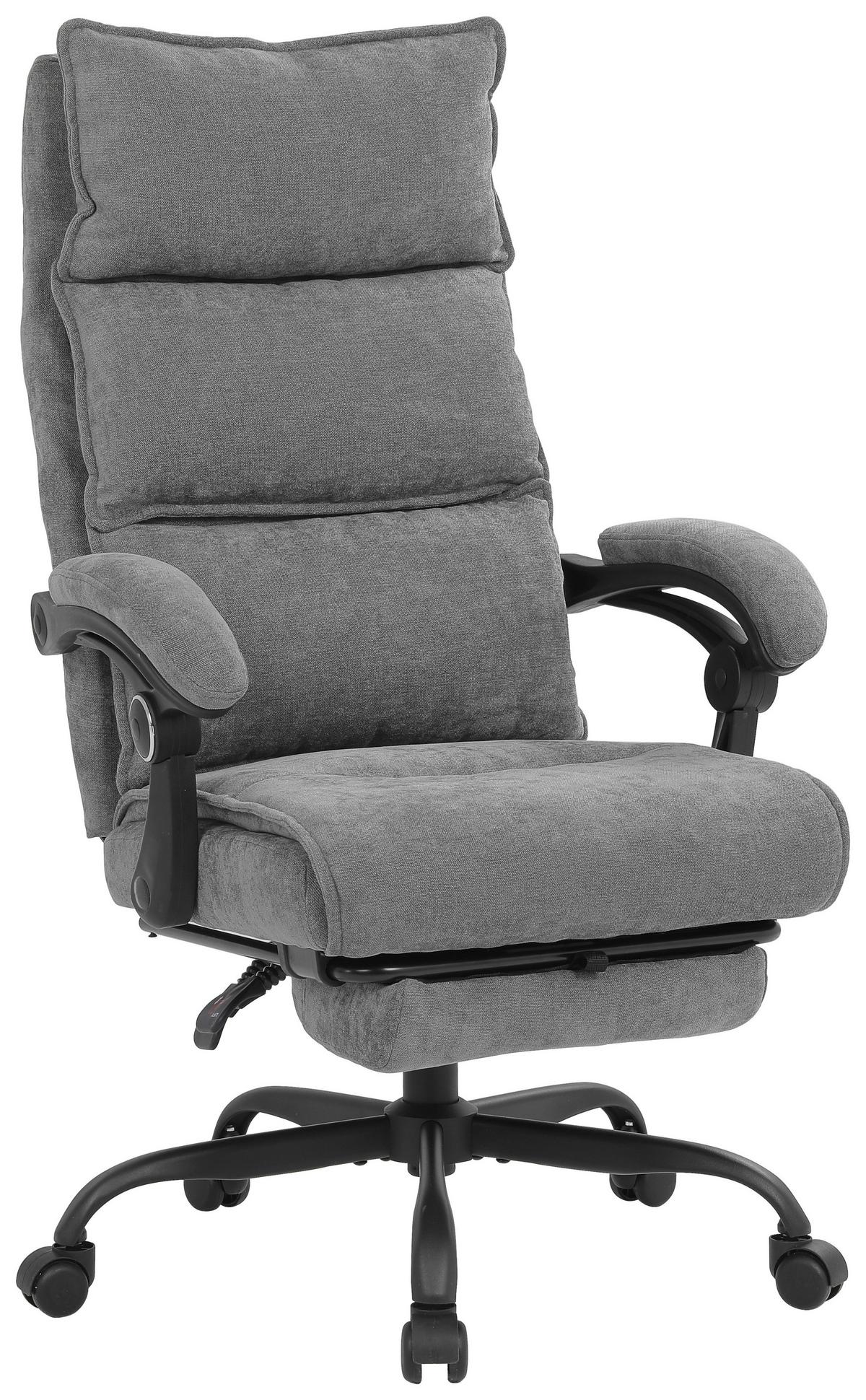 Drehstuhl Verona - Schwarz/Grau, LIFESTYLE, Holz/Kunststoff (66/112-120/62cm) - MID.YOU