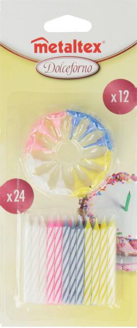 Születésnapi Gyertyák Dolceforno - (0,5/6/0,5cm) - Metaltex