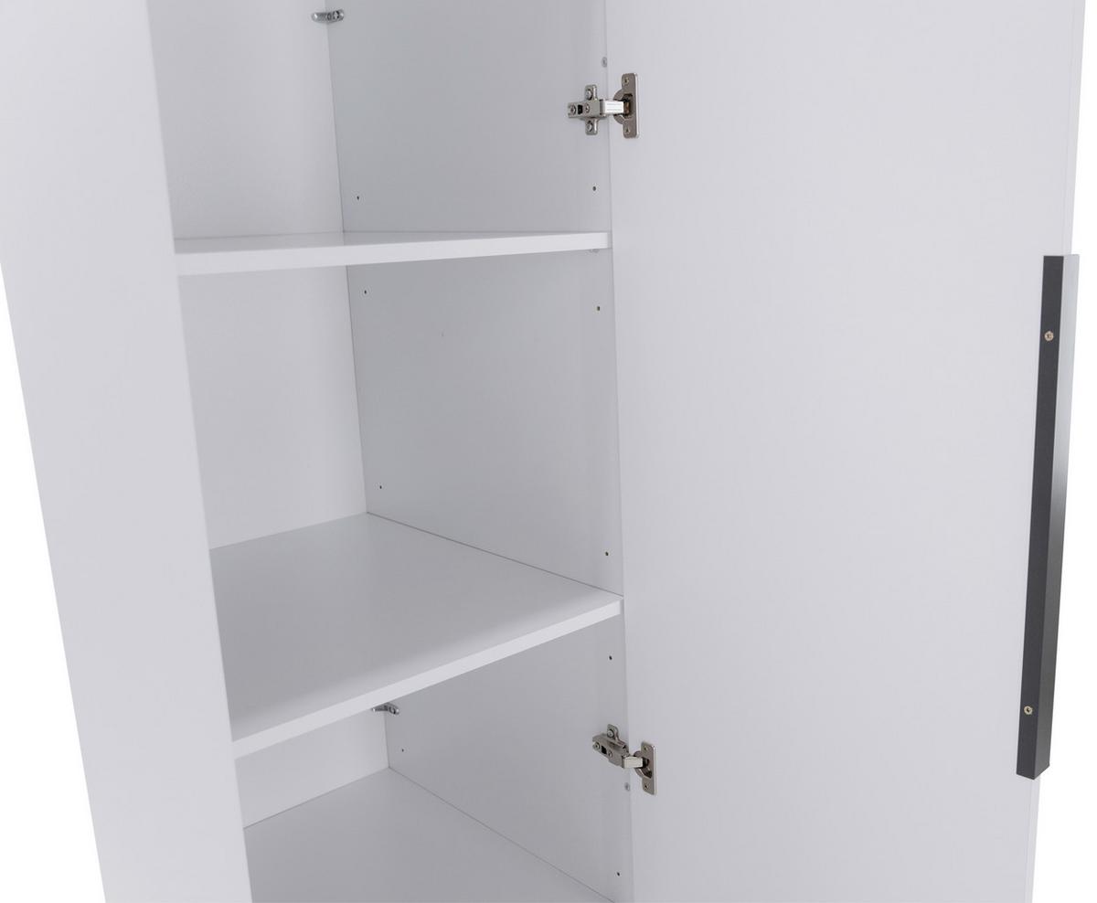 Drehtürenschrank Lucca - Weiß, MODERN, Holzwerkstoff (201/221/60cm)