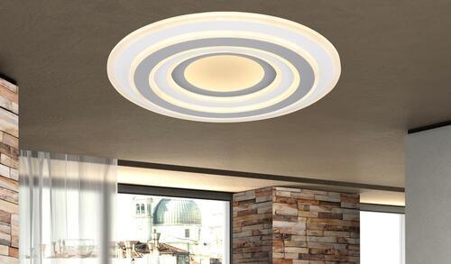 Led Mennyezeti Lámpa 48011-46 Sabatino - antracit/fehér, Design, műanyag/fém (50/7cm) - Globo