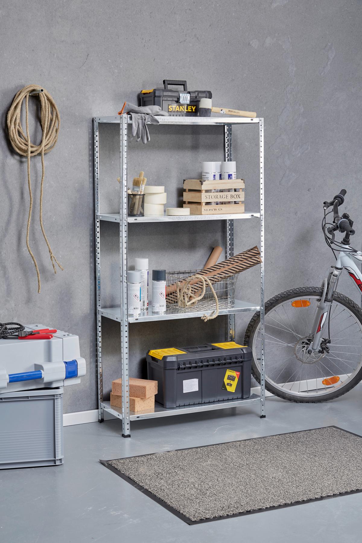 Schraubregal Carbonstahl 75x150x30 cm 40kg/Boden - Silberfarben, MODERN, Metall (75/150/30cm) - Homezone